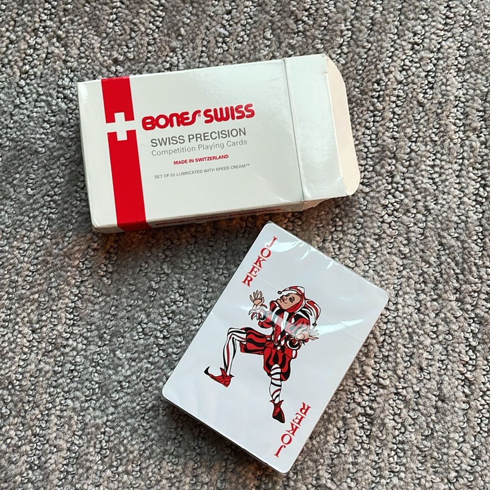 RARE! BONES SWISS COMPETITION PLAYING CARD DECK - “SKATEBOARD DECK”